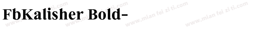 FbKalisher Bold字体转换